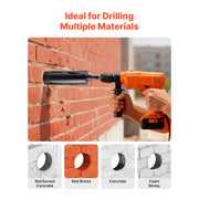 Charger l'image dans la visionneuse de galerie, Amocart Core Drill Bit Internal Thread Diamond Dry Coring Bit w 3 Adapters Pilot Drill and Hex Wrench for Concrete Red Bricks
