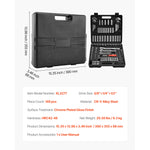 SucceBuy Socket Set 3/8 & 1/4 & 1/2 in Drive Socket Tool Set SAE and Metric Chrome Plated CR-V Alloy Steel for Automotive Repair
