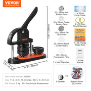 Bild in Galerie-Viewer laden, Amocart Button Maker 25/32/58 Pin Maker with Button Parts Ergonomic Arc Handle Punch Press Kit Button Maker Machine
