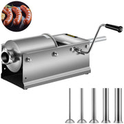 Bild in Galerie-Viewer laden, Amocart 3L Horizontal Sausage Stuffer Manual Sausage Maker Stainless Steel With 5 Filling Nozzles For Home &amp; Commercial Use
