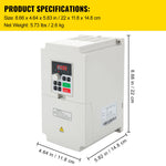 Amocart 2.2/3/4/7.5KW VFD Frequency Inverter 110V/220V1/3P Input 3P Output VariableFrequency Drive CNC Motor Inverter Converter