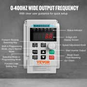 Bild in Galerie-Viewer laden, Amocart 2.2KW VFD Inverter Variable Frequency Drive Converter AC 220V 3P Output Speed Controller for Water Pump Motor CNC
