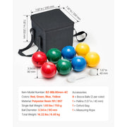 Charger l'image dans la visionneuse de galerie, Amocart Bocce Ball Set 8 Resin Balls with Pallino Carry Bag and Measuring Rope Multi Color for Beach Lawn and Backyard Games
