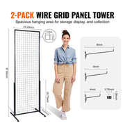 Bild in Galerie-Viewer laden, Amocart Grid Wall Panels Tower Wire Gridwall Display Racks Double Side Gridwall Panels for Art Craft Shows Retail Shop w/ Hooks
