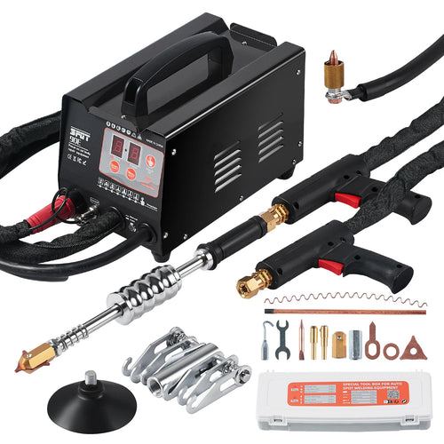 SucceBuy Spot Welder Dent Puller 3KW Stud Welder Dent Repair Kit w/ 2 Welding Guns Auto Body Spot Welding Repair Machine for Car