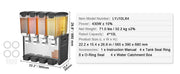 Charger l'image dans la visionneuse de galerie, Amocart Commercial Beverage Dispenser 4 Tanks 10L/12L Per Tank Juice Dispenser Stainless Steel Ice Tea Drink Machine
