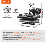 Load image into Gallery viewer, Amocart Heat Press Machine Heat Transfer Machine with 30 oz Tumbler Press 360° Swing Away Digital T-Shirt Pressing Coating
