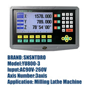 Bild in Galerie-Viewer laden, YU800-3 set 19 language 3 Axis DRO  Display And 3 Pieces 5U Linear Glass Scale Encoder 50-1000mm Boring Machines Milling

