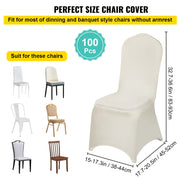 Load image into Gallery viewer, Amocart 100Pcs Wedding Chair Covers Stretch Polyester Spandex Slipcover Folding Flat Front Chair Covers for Hotel Dining Party
