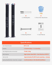 Charger l'image dans la visionneuse de galerie, Amocart Garage Door Torsion Springs Pair Cycles Electrophoresis Black Coated for Replacement Garage Door Springs
