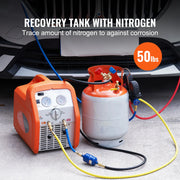 Load image into Gallery viewer, Amocart Refrigerant Recovery Tank 50 LBS Capacity 400 psi Portable Cylinder Tank with Y-Valve for Liquid/Vapor, for R22/R134A
