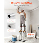 SucceBuy 228 lbs Drywall Stilts 16.1–24.1in Adjustable Aluminum Painter Stilts Non-Slip Rubber Feet Dual Spring Shock Absorption