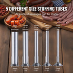 SucceBuy Manual Sausage Stuffer 7 L / 15 LBS Vertical Food-Grade 304 Stainless Steel for Home Kitchen Restaurant 23.2lbs