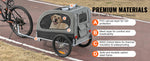 Amocart 88 lbs Dog Bike Trailer Pet Cart Bicycle Carrier with Wheels Coupler Reflectors Flag Collapsible to Store for Dogs