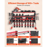 Amocart 4-Layer Hand Power Tool Organizer Rack Wall Mounted Pegboards Electric Drill Storage Holder for Garage Workshop
