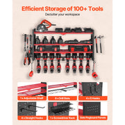 Load image into Gallery viewer, SucceBuy 4-Layer Hand Power Tool Organizer Rack Wall Mounted Pegboards Electric Drill Storage Holder for Garage Workshop

