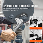 SucceBuy Pipe Wrench 18"Aluminum Straight Pipe Wrench Automatic Jaw Adjustment Adjustable Plumbing Wrench Easy to Carry for Pipe