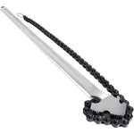 SucceBuy 24in Pipe Chain Wrench 6.7in Dia Capacity Carbon Steel Heavy Duty Manuel Strap Oil Fuel Filter Wrench Hand Removal Tool