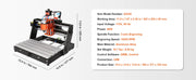 Bild in Galerie-Viewer laden, Amocart CNC Router Machine 3 Axis GRBL Control Wood Engraving Carving Milling Machine Kit for Wood Acrylic MDF PVC Plastic Foam
