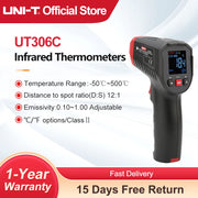 Charger l'image dans la visionneuse de galerie, UNI-T Infrared Thermometer UT306S UT306C Non-contact Industrial Laser Digital Temperature Meter Temperature Gun Tester -50-500
