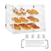 Charger l'image dans la visionneuse de galerie, SucceBuy 2/3-Tier Commercial Acrylic Pastry Bakery Display Case with Rear Door Access &amp; Removable Shelves for Donut Bagels Cake
