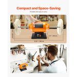 Amocart 1/2HP Bench Buffer Polisher 8inch 1725RPM/3450RPM Dual Speed with 2PCS Cotton Wheels Cast Iron Base for Metal Jewelry