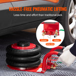 SucceBuy Triple Bag Air Jack 3 Ton/6600 lbs Capacity Portable Pneumatic Car Jacks Heavy Duty&Quick Lifting for Garage Car Repair