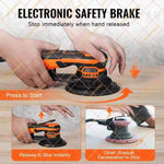 for Amocart 350W Brushless Orbital Sander, 10000 RPM 6 Variable Speed Random Sander for Woodworking