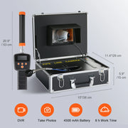 Bild in Galerie-Viewer laden, Amocart Sewer Camera 9" Pipeline Inspection Camera w/DVR Function w/12 Adjustable LED and 16 GB SD Card with 512Hz Locator IP68
