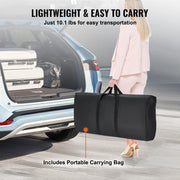 Charger l'image dans la visionneuse de galerie, Amocart Folding Portable Bar Table Tradeshow Podium Table for Party Picnic Exhibition Include Carrying Case Storage Shelf Skirt
