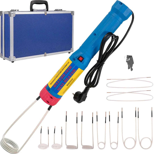 SucceBuy Magnetic Induction Heater Kit 1KW 110V/220V Handheld Comfort Grip for Automotive Flameless Heat 8/10 Coil Removing Bolt