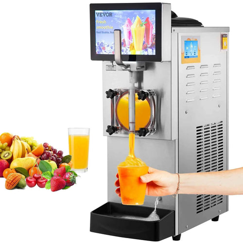 Amocart 8L / 2.1 Gal Slushy Margarita Machine Single Bowl Smoothie Frozen Drink Beverage Dispenser Slushie Maker for Restaurant