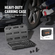 Bild in Galerie-Viewer laden, SucceBuy Drive Impact Socket Set Deep &amp; Shallow Socket Set Cr-Mo Alloy Steel Auto Repair EasytoRead Size Markings Storage Case
