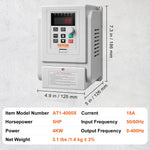 SucceBuy VFD 5HP 4KW Singel Phase 220V-240V Input to 3 Phase 220V-240V Output Variable Frequency Drive for Motor Speed Control