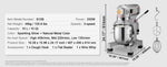Amocart 10L/14L/28.5L/18.7L Commercial Food Mixer Commercial Stand Mixer with 3 Adjustable Speeds 550W 1100W Dough Mixer