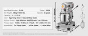 Charger l'image dans la visionneuse de galerie, Amocart 10L/14L/28.5L/18.7L Commercial Food Mixer Commercial Stand Mixer with 3 Adjustable Speeds 550W 1100W Dough Mixer
