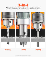 Load image into Gallery viewer, Amocart Magnetic Drill 1450W Motor Boring Diameter 2810 lbf Portable Electric Mag Drill Press Variable Speed Drilling Machine
