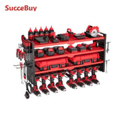 Load image into Gallery viewer, Amocart 4-Layer Hand Power Tool Organizer Rack Wall Mounted Pegboards Electric Drill Storage Holder for Garage Workshop
