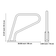 Charger l'image dans la visionneuse de galerie, Amocart Pool Handrail Stainless Steel with Base Plate for Indoor/Outdoor Swimming Pool Safety Railing w/ Grip Cover for Decks
