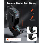 SucceBuy Gun Safe Slider Handgun Safe Fingerprint/Password/Key 3-Way Quick Access Case Box with LED for Nightstand Bedside Desk