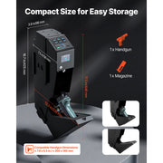 Charger l'image dans la visionneuse de galerie, Amocart Gun Safe Slider Handgun Safe Fingerprint/Password/Key 3-Way Quick Access Case Box with LED for Nightstand Bedside Desk
