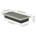 Amocart 4 x 10 Inch Floor Registers Vent Grilles  HVAC Heavy-Duty Walkable Iron Floor Vents with Metal Damper for Home & Office