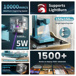 SCULPFUN UV Laser Engraver 5W Compatible For Almost All Materials Support 3D Relief Engraving Lightburn