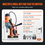 Amocart 1300W 1400W 2" Electric Drilling Machine Magnetic Drill Press Boring Diameter Power Drill 810 PRM Drill