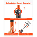 SucceBuy 2/4 Pack Cabinet Jack Support Pole 49-114in Steel Telescopic Support Rod Adjustable 3rd System for Lifting Drywall