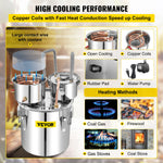 SucceBuy 50L Alcohol Water Distiller Bottle DIY Moonshine Equipment Stainless Steel Brewing Machine for Whisky Wine Dispenser