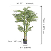 Charger l'image dans la visionneuse de galerie, Amocart Artificial Palm Tree 4/5/6 FT Faux Plant Secure PE Material &amp; Anti-Tip Tilt Protection Low-Maintenance Plant for Home
