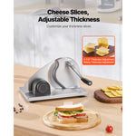 SucceBuy Manual Bread Slicer 0-0.6" Adjustable Thickness Cheese Cutter for Homemade Bread-with Serrated Blade for Kitchen Bakery