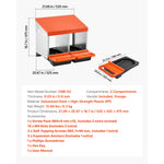 SucceBuy Chicken Nesting Boxes Metal Egg Laying Boxes with Protective Collection Lids Roll Out Nesting Box Easy Assemble for Hen