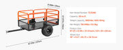 Load image into Gallery viewer, SucceBuy Garden Utility Trailer 28 Cu.Ft. &amp; 1800lbs ATV UTV Trailer Tow Behind Steel Dump Trailers for Lawn Tractor Garden Waste
